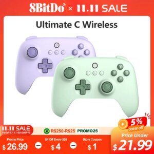 8BitDo-UlOscar C Wireless Gaming Contrmatérielle, 2.4G, PC, Windows 10, 11, Steam PC, Raspberry Pi, Android